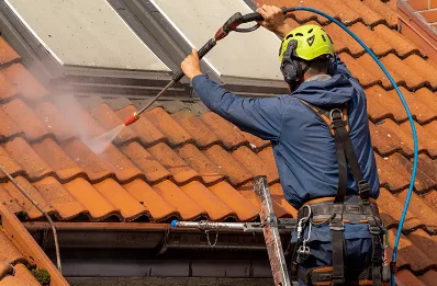 Démoussage et hydrofuge de toiture à Accous